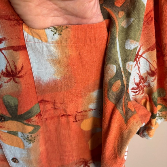 Hathaway Classics Men's Button Up Short Sleeve Rayon Tropical Hawaiian Shirt XL - Picture 6 of 14